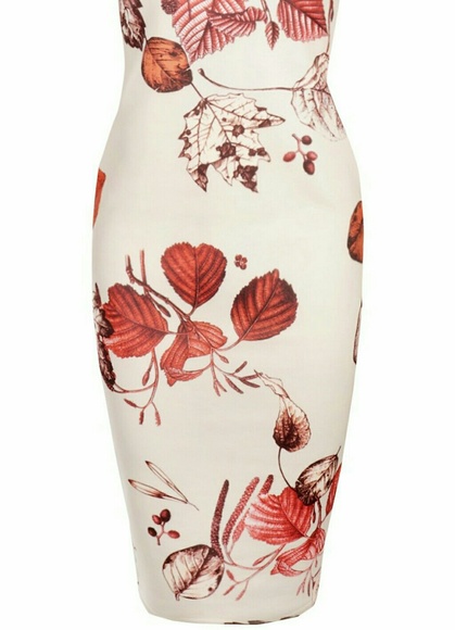 NWT Fall Leaves Off Shoulder Dress US Size Small - Picture 5 of 7